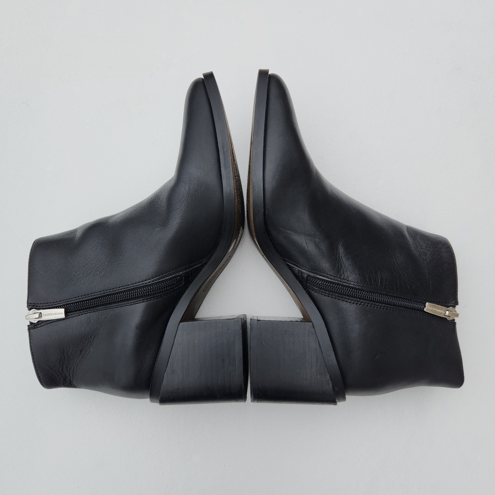 Vince Camuto Kelmi Leather Black Ankle Booties Size 8.5 - Picture 9 of 15